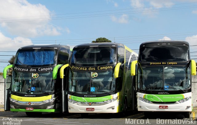 Expresso Princesa dos Campos 6544 na cidade de Curitiba, Paraná, Brasil, por Marco A.   Bornatoviski. Número da foto: #3355935.
