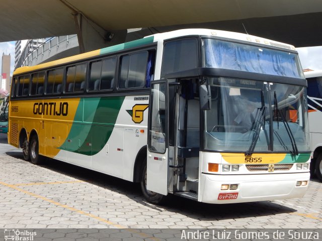 Empresa Gontijo de Transportes 5855 na cidade de Belo Horizonte, Minas Gerais, Brasil, por André Luiz Gomes de Souza. ID da foto: 3355932.