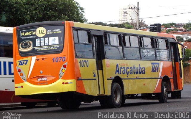 TUA - Transportes Urbanos Araçatuba 1070 na cidade de Araçatuba, São Paulo, Brasil, por Cristiano Soares da Silva. Número da foto: #3354601.