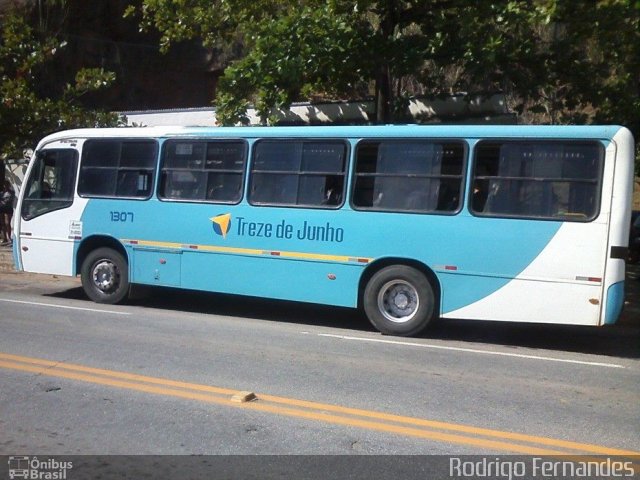 Viação Treze de Junho 1307 na cidade de Sapucaia, Rio de Janeiro, Brasil, por Rodrigo Fernades. Número da foto: #3354642.