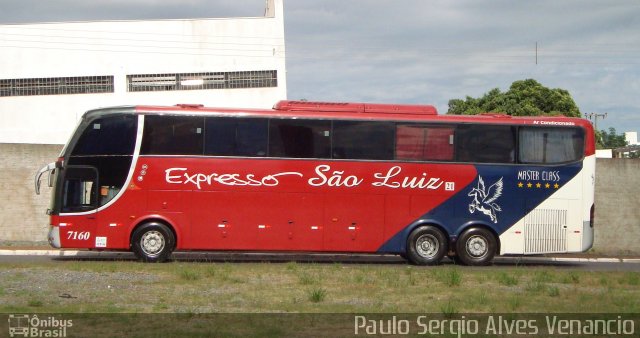 Expresso São Luiz 7160 na cidade de Cuiabá, Mato Grosso, Brasil, por Paulo Sergio Alves Venancio. ID da foto: 3356678.