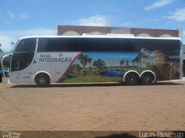 Viação Nova Integração 2308 na cidade de Campo Verde, Mato Grosso, Brasil, por Lucas Piovesan. ID da foto: 3357912.