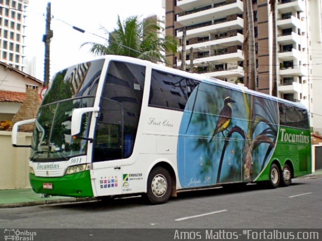 Tocantins Transportes e Turismo 3011 na cidade de Fortaleza, Ceará, Brasil, por Amós  Mattos. ID da foto: 3359962.