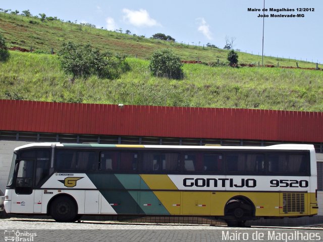 Empresa Gontijo de Transportes 9520 na cidade de João Monlevade, Minas Gerais, Brasil, por Mairo de Magalhães. ID da foto: 3359279.