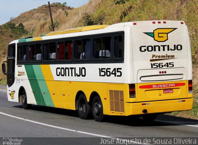 Empresa Gontijo de Transportes 15645 na cidade de Paracambi, Rio de Janeiro, Brasil, por José Augusto de Souza Oliveira. ID da foto: 3360420.