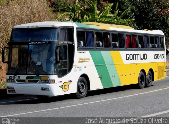 Empresa Gontijo de Transportes 15645 na cidade de Paracambi, Rio de Janeiro, Brasil, por José Augusto de Souza Oliveira. ID da foto: 3360425.