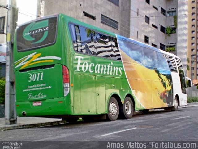 Tocantins Transportes e Turismo 3011 na cidade de Fortaleza, Ceará, Brasil, por Amós  Mattos. ID da foto: 3359970.