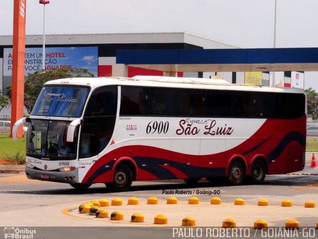 Expresso São Luiz 6900 na cidade de Goiânia, Goiás, Brasil, por Paulo Roberto de Morais Amorim. Número da foto: #3361426.