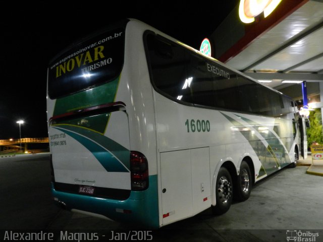 Expresso Inovar Turismo e Transportes 16000 na cidade de São Sebastião da Bela Vista, Minas Gerais, Brasil, por Alexandre  Magnus. Número da foto: #3361569.