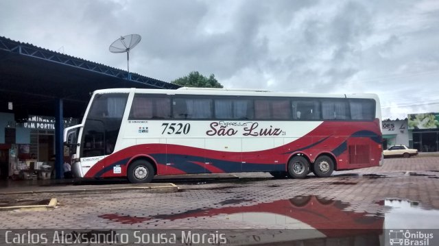 Expresso São Luiz 7520 na cidade de Piranhas, Goiás, Brasil, por Carlos Alexsandro Sousa Morais. Número da foto: #3362718.