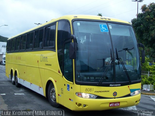 Viação Itapemirim 8081 na cidade de Juiz de Fora, Minas Gerais, Brasil, por Luiz Krolman. ID da foto: 3364244.