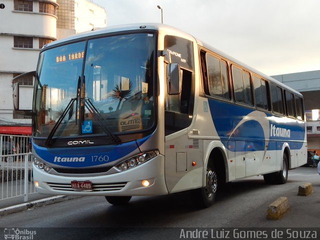 Viação Itaúna 1760 na cidade de Belo Horizonte, Minas Gerais, Brasil, por André Luiz Gomes de Souza. Número da foto: #3367696.