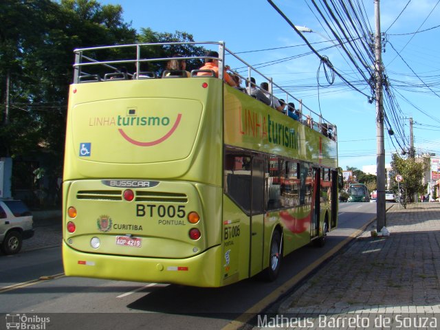 Transporte Coletivo Glória BT005 na cidade de Curitiba, Paraná, Brasil, por Matheus Barreto de Souza. ID da foto: 3366874.