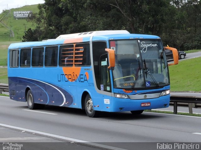 Litorânea Transportes Coletivos 5078 na cidade de Santa Isabel, São Paulo, Brasil, por Fabio Pinheiro. Número da foto: #3366376.