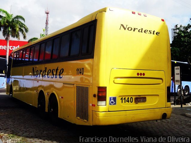 Viação Nordeste 1140 na cidade de Fortaleza, Ceará, Brasil, por Francisco Dornelles Viana de Oliveira. Número da foto: #3366042.