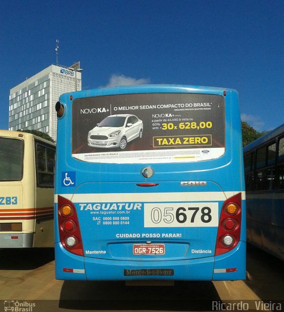 Taguatur - Taguatinga Transporte e Turismo 05678 na cidade de Brasília, Distrito Federal, Brasil, por Ricardo Vieira. Número da foto: #3367366.