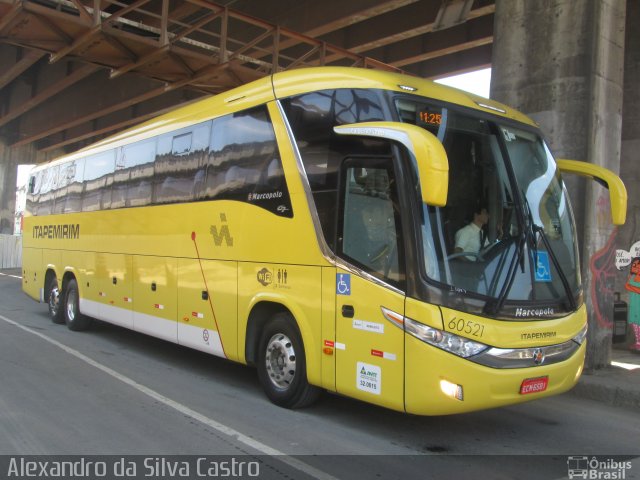 Viação Itapemirim 60521 na cidade de Rio de Janeiro, Rio de Janeiro, Brasil, por Alexandro da Silva Castro. Número da foto: #3368330.