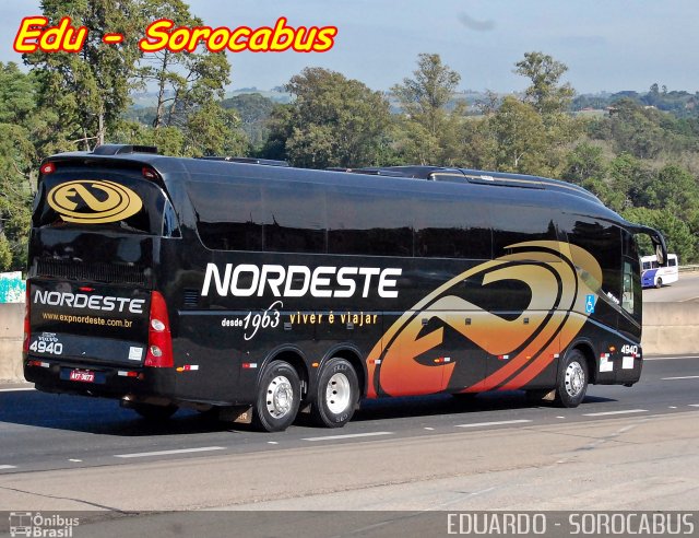 Expresso Nordeste 4940 na cidade de Sorocaba, São Paulo, Brasil, por EDUARDO - SOROCABUS. ID da foto: 3369880.