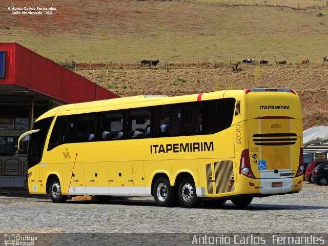 Viação Itapemirim 60583 na cidade de João Monlevade, Minas Gerais, Brasil, por Antonio Carlos Fernandes. ID da foto: 3369263.