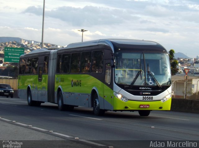 Bettania Ônibus 30568 na cidade de Belo Horizonte, Minas Gerais, Brasil, por Adão Raimundo Marcelino. ID da foto: 3369839.