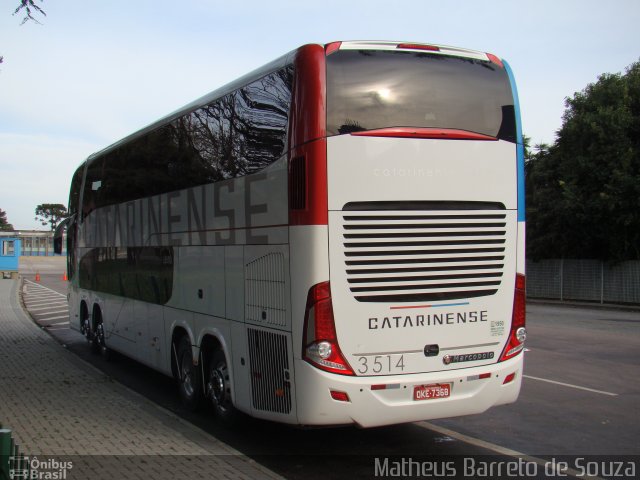 Auto Viação Catarinense 3514 na cidade de Curitiba, Paraná, Brasil, por Matheus Barreto de Souza. ID da foto: 3368643.