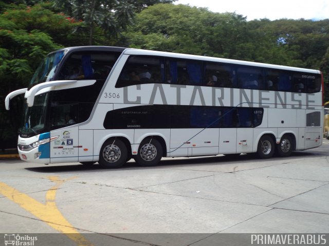Auto Viação Catarinense 3506 na cidade de São Paulo, São Paulo, Brasil, por Alexandre Rodrigo. Número da foto: #3327177.