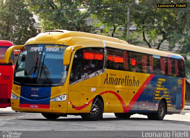 Expresso Amarelinho 353 na cidade de Sorocaba, São Paulo, Brasil, por Leonardo Fidelli. Número da foto: #3328973.