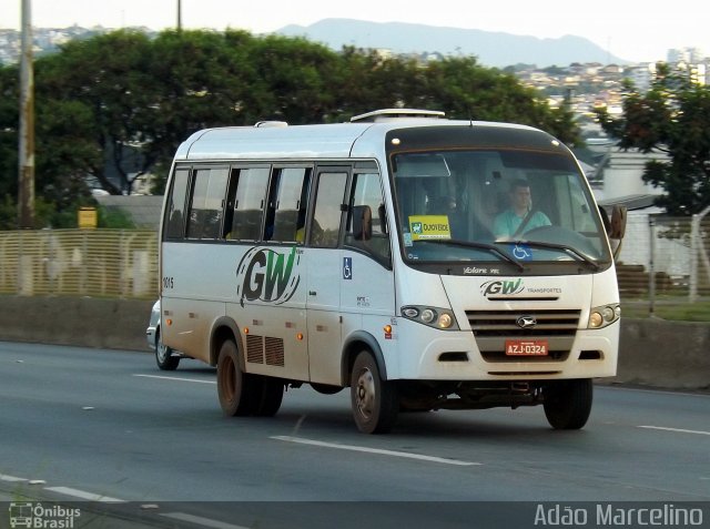 GW Transportes e Turismo 1015 na cidade de Belo Horizonte, Minas Gerais, Brasil, por Adão Raimundo Marcelino. ID da foto: 3328739.