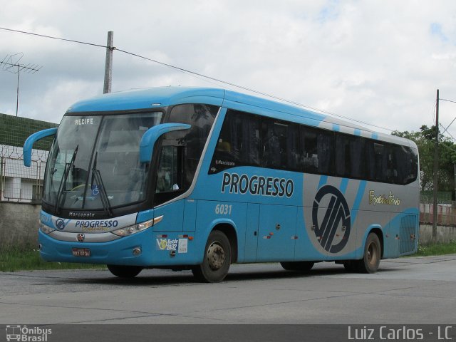 Auto Viação Progresso 6031 na cidade de Recife, Pernambuco, Brasil, por Luiz Carlos de Santana. ID da foto: 3328644.