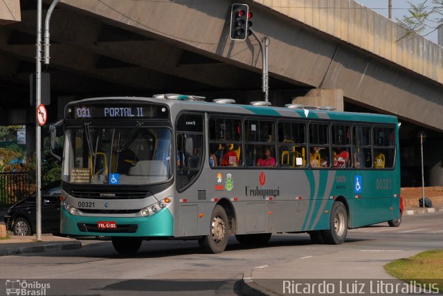 Auto Viação Urubupungá 00321 na cidade de Osasco, São Paulo, Brasil, por Ricardo Luiz. ID da foto: 3372442.