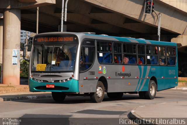 Auto Viação Urubupungá 00412 na cidade de Osasco, São Paulo, Brasil, por Ricardo Luiz. Número da foto: #3372458.