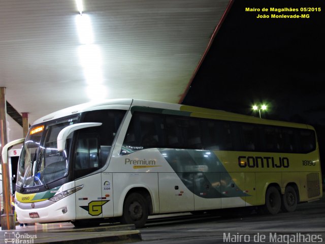 Empresa Gontijo de Transportes 18190 na cidade de João Monlevade, Minas Gerais, Brasil, por Mairo de Magalhães. ID da foto: 3373009.