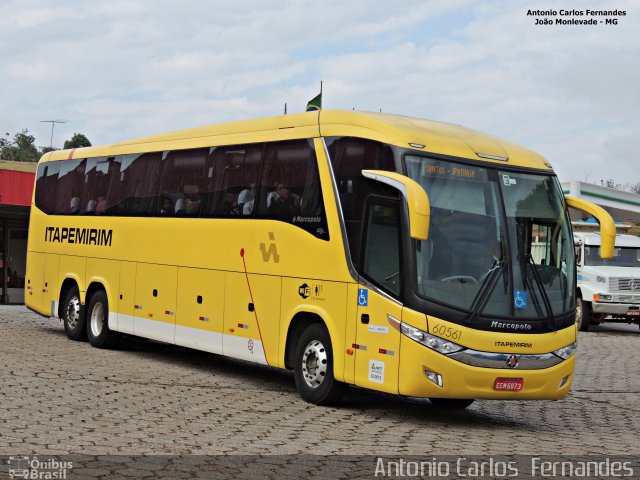 Viação Itapemirim 60561 na cidade de João Monlevade, Minas Gerais, Brasil, por Antonio Carlos Fernandes. ID da foto: 3372749.