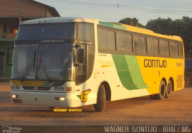 Empresa Gontijo de Transportes 15280 na cidade de Ibiaí, Minas Gerais, Brasil, por Wágner  Gontijo. ID da foto: 3373120.