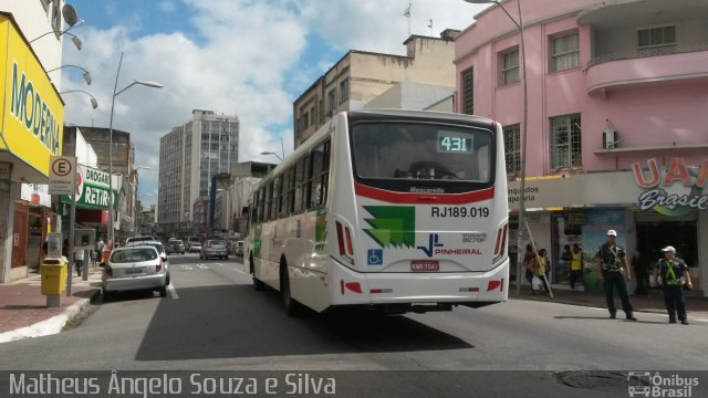 Viação Pinheiral RJ 189.019 na cidade de Volta Redonda, Rio de Janeiro, Brasil, por Matheus Ângelo Souza e Silva. Número da foto: #3373698.