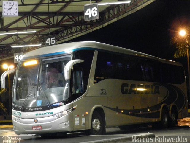 Viação Garcia 7876 na cidade de Londrina, Paraná, Brasil, por Marcos Rohwedder. ID da foto: 3374732.