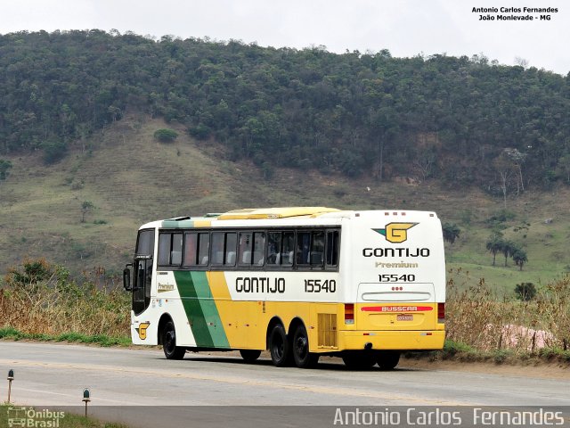 Empresa Gontijo de Transportes 15540 na cidade de João Monlevade, Minas Gerais, Brasil, por Antonio Carlos Fernandes. ID da foto: 3377644.