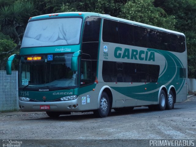 Viação Garcia 7214 na cidade de Curitiba, Paraná, Brasil, por Alexandre Rodrigo. ID da foto: 3377881.