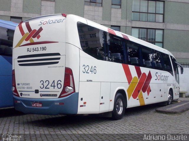 Solazer Transportes e Turismo 3246 na cidade de Petrópolis, Rio de Janeiro, Brasil, por Adriano Duarte. Número da foto: #3377332.