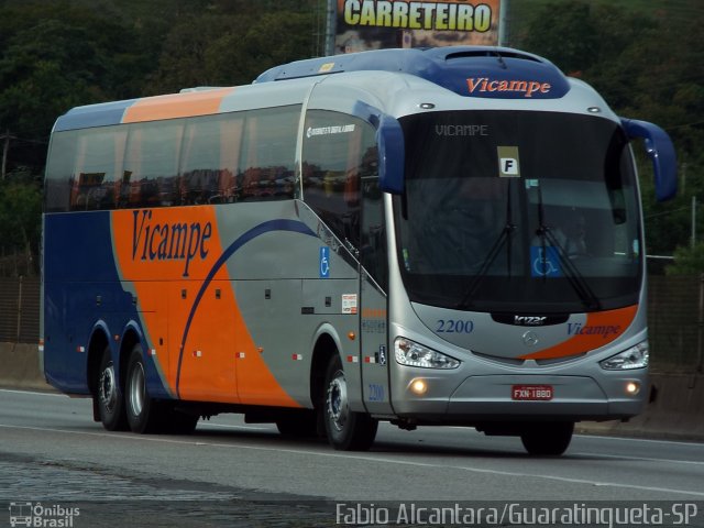 Vicampe Transportes e Turismo 2200 na cidade de Aparecida, São Paulo, Brasil, por Fabio Alcantara. Número da foto: #3378702.
