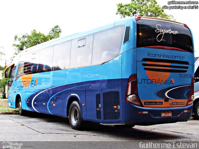 Litorânea Transportes Coletivos 5353 na cidade de São Paulo, São Paulo, Brasil, por Guilherme Estevan. Número da foto: #3379153.