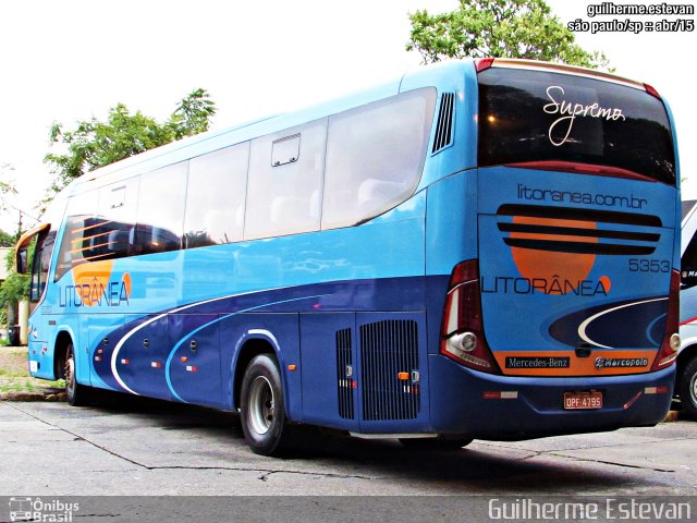 Litorânea Transportes Coletivos 5353 na cidade de São Paulo, São Paulo, Brasil, por Guilherme Estevan. ID da foto: 3379153.