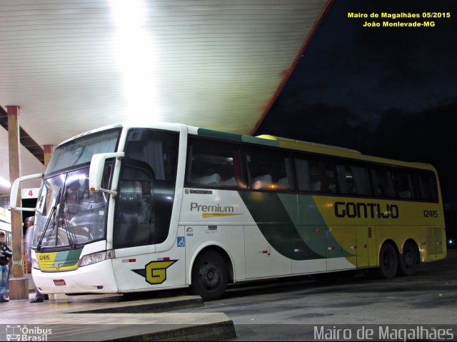 Empresa Gontijo de Transportes 12415 na cidade de João Monlevade, Minas Gerais, Brasil, por Mairo de Magalhães. Número da foto: #3380510.