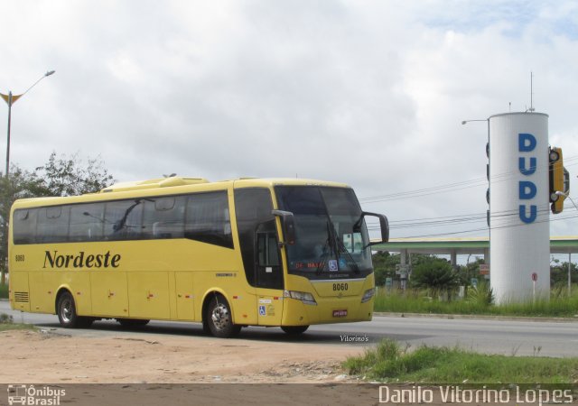 Viação Nordeste 8060 na cidade de Parnamirim, Rio Grande do Norte, Brasil, por Danilo Vitorino Lopes. ID da foto: 3380620.