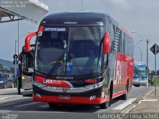 Lirabus 14062 na cidade de Jundiaí, São Paulo, Brasil, por Gabriel Giacomin de Lima. Número da foto: #3380012.