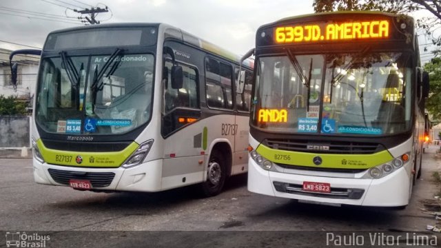 Caprichosa Auto Ônibus B27137 na cidade de Rio de Janeiro, Rio de Janeiro, Brasil, por Paulo Vitor Lima. Número da foto: #3380011.