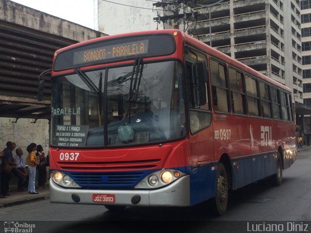 BTU - Bahia Transportes Urbanos 0937 na cidade de Salvador, Bahia, Brasil, por Luciano Diniz. Número da foto: #3382723.