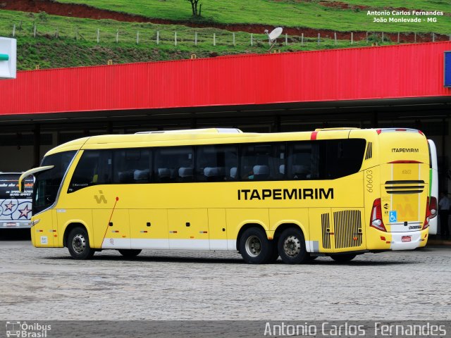 Viação Itapemirim 60603 na cidade de João Monlevade, Minas Gerais, Brasil, por Antonio Carlos Fernandes. ID da foto: 3383316.