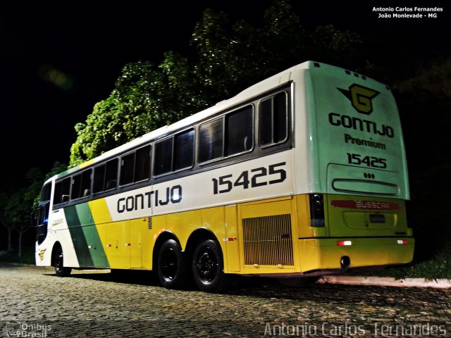 Empresa Gontijo de Transportes 15425 na cidade de João Monlevade, Minas Gerais, Brasil, por Antonio Carlos Fernandes. ID da foto: 3383695.