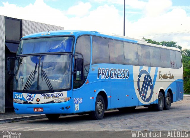 Auto Viação Progresso 7243 na cidade de Jaboatão dos Guararapes, Pernambuco, Brasil, por Willian Pontual. Número da foto: #3385339.